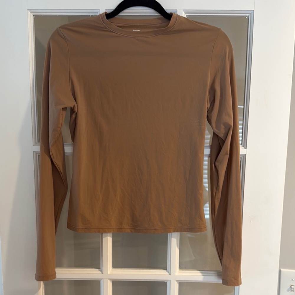 SKIMS Brown Long Sleeve Shirt